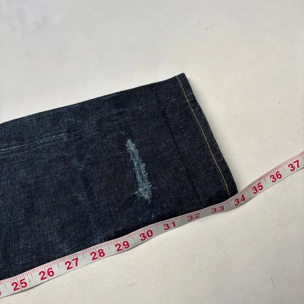 RRL Double RL Slim Fit Japan Woven Selvedge Denim Jeans Men's 30x34 Whiskering